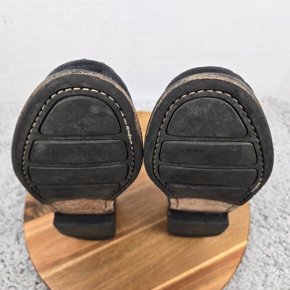 G.H. Bass & Co Weejuns Mens 9D Bran Black Leather Strap Casual Daily Loafer